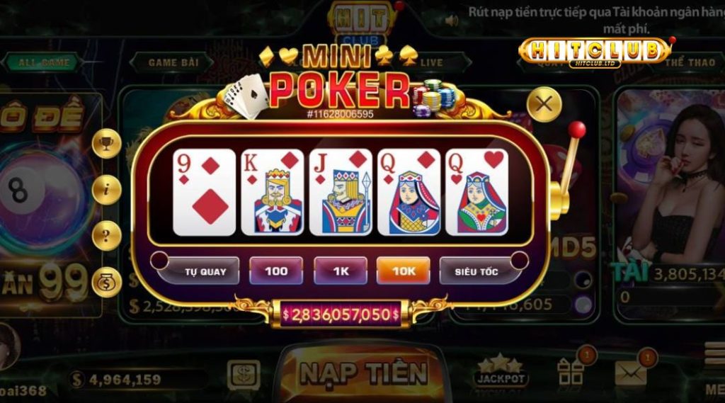 Cách chơi Mini Poker Hit Club